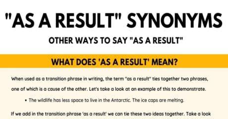 as a result meaning|AS A RESULT in a Sentence Examples: 21 Ways to .